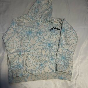 White and Blue Patterned Men's Cardigan